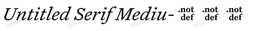 Untitled Serif Mediu字体转换